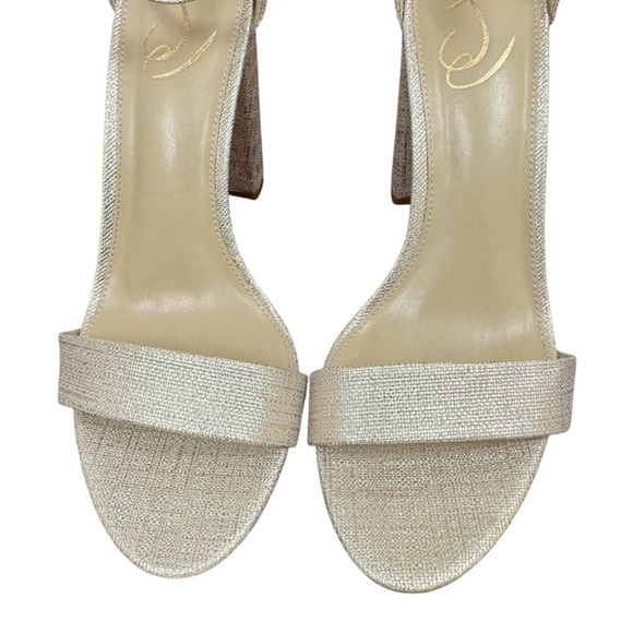 Sam Edelman Women’s Yaro Sandals Size 10.5 Metallic gold Ankle Strap Shelf pull - Picture 5 of 13